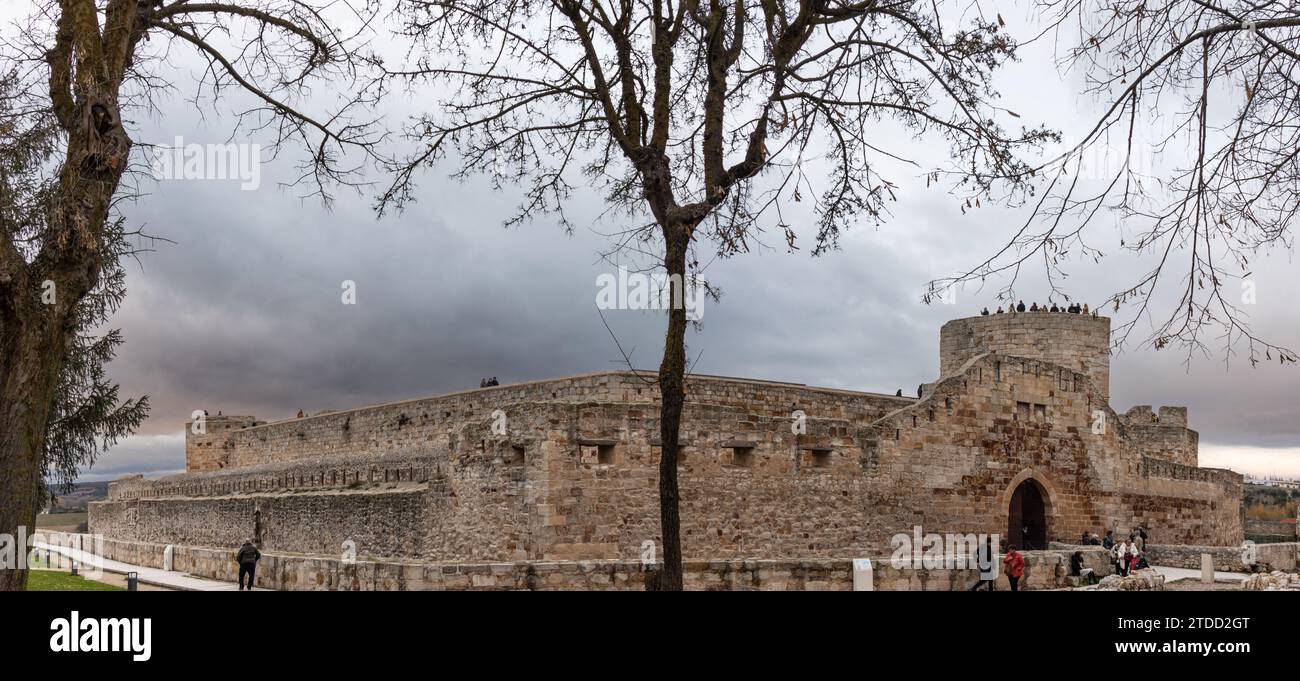 Fotografía panorámica del exterior del Castillo de Zamora, España Foto Stock