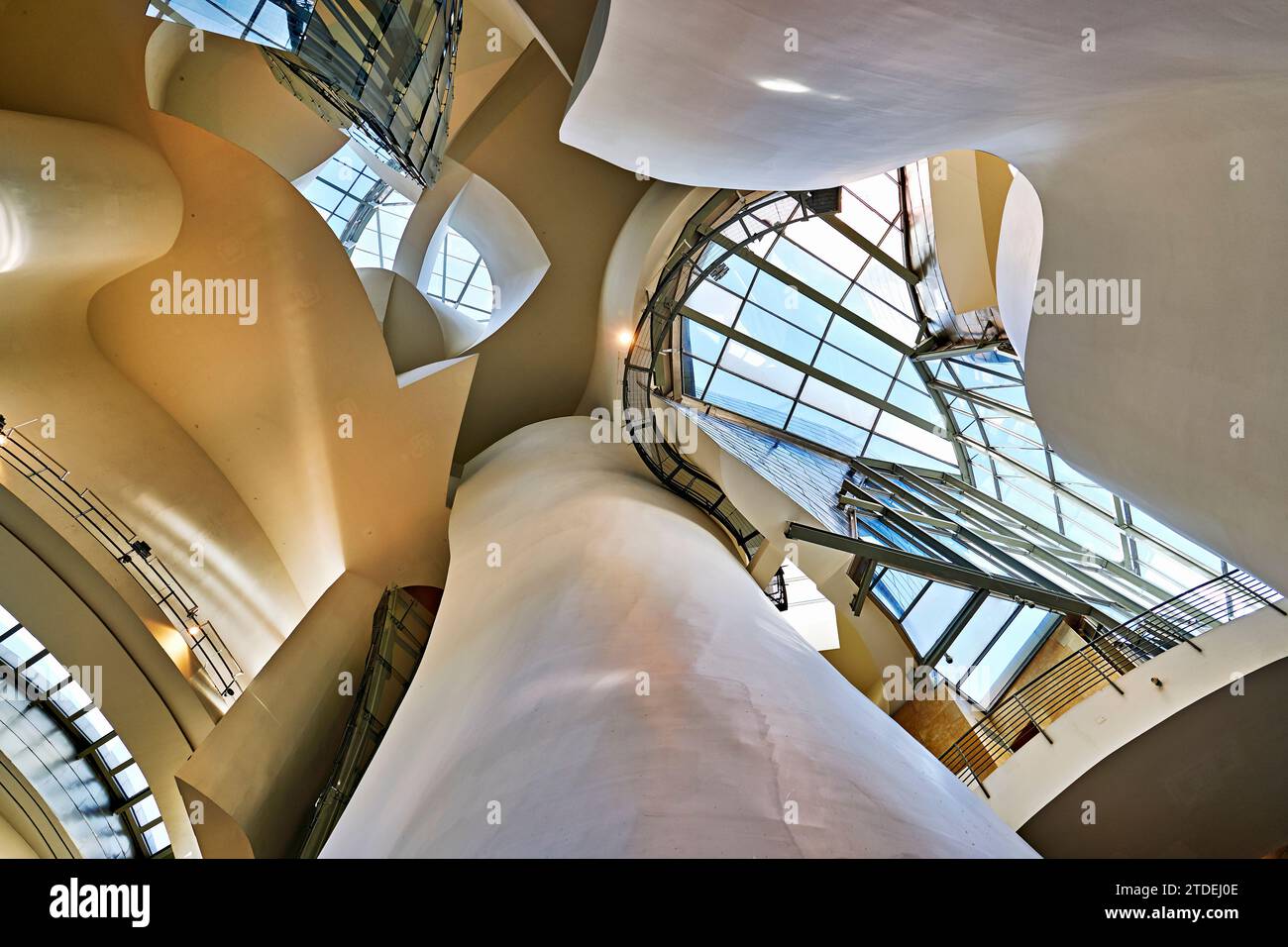Bilbao Biscay Spagna. Gli interni del Museo Guggenheim Foto Stock