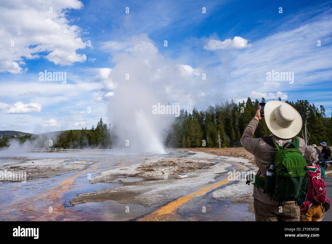 Daisy Geyser, Upper Geyser Basin, Yellowstone National Park. Foto Stock
