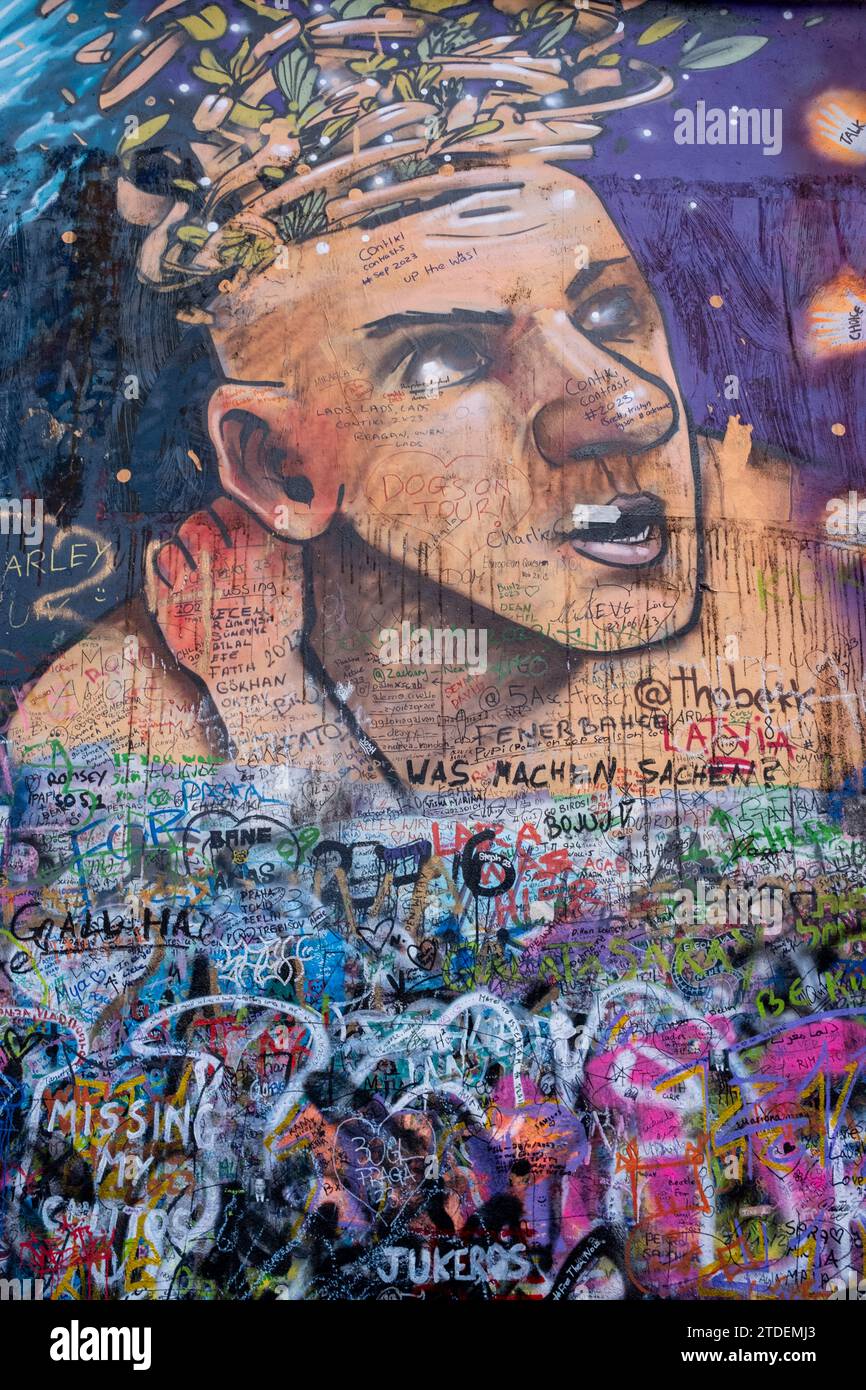 John Lennon Wall Praga Foto Stock