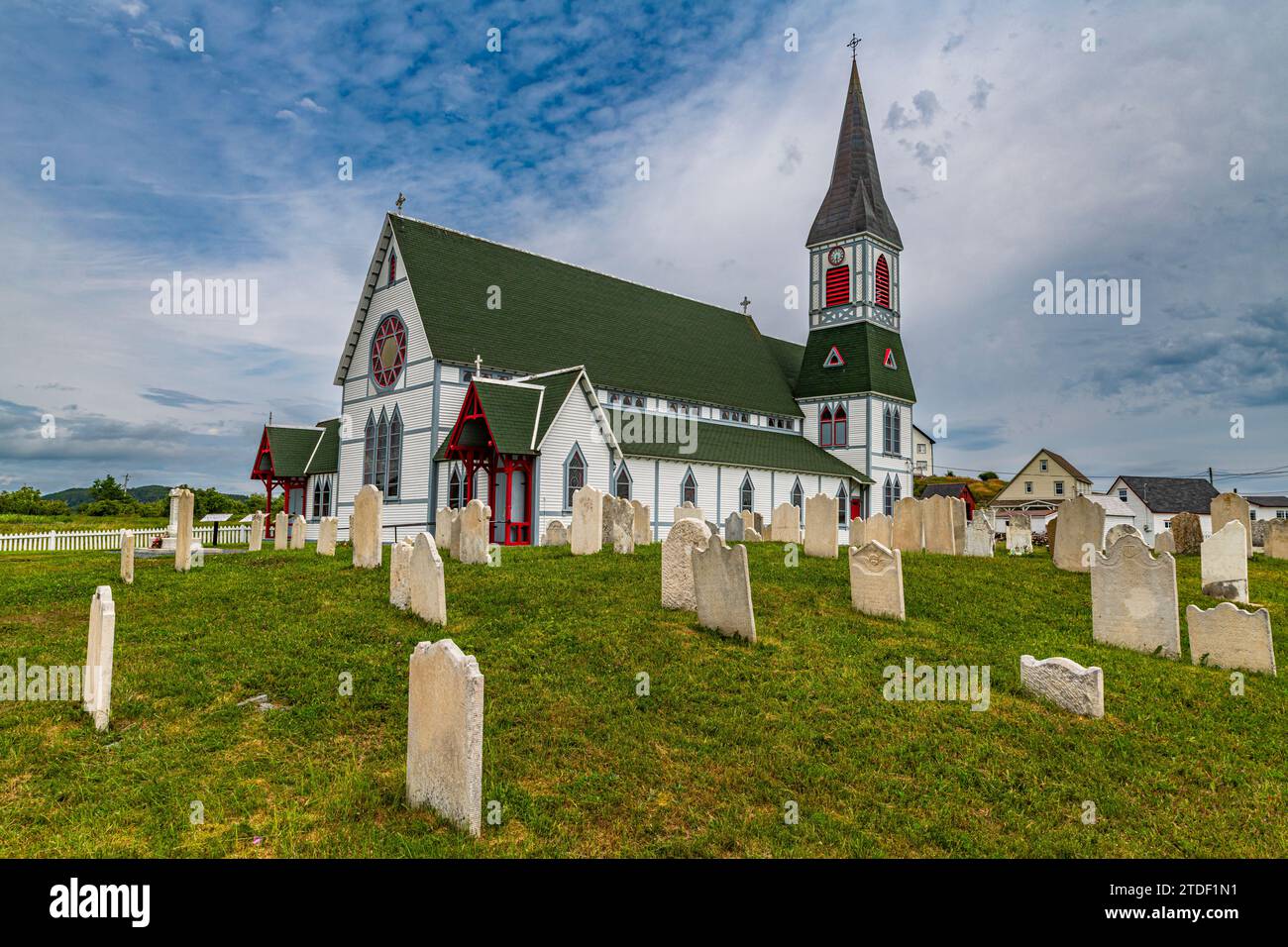 Chiesa nella città storica di Trinity, penisola di Bonavista, Terranova, Canada, Nord America Foto Stock