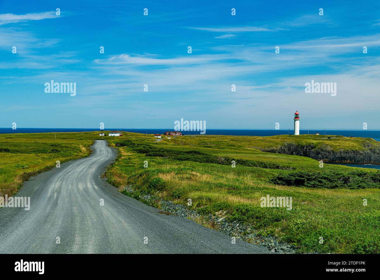 Faro di Cape Race, Mistaken Point, sito patrimonio dell'umanità dell'UNESCO, penisola di Avalon, Terranova, Canada, Nord America Foto Stock