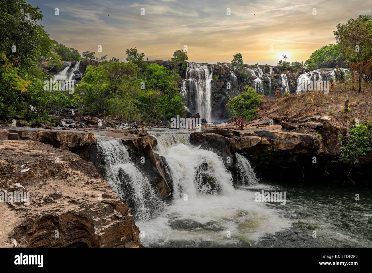 Cascate di Chiumbe, Lunda sul, Angola, Africa Foto Stock