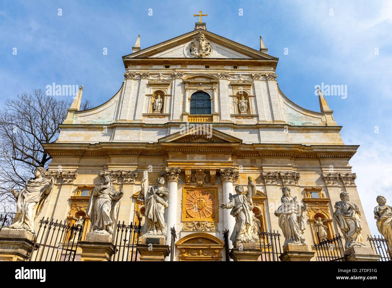 Chiesa dei Santi Pietro e Paolo, via Grodzka, sito patrimonio dell'umanità dell'UNESCO, Cracovia, Polonia, Europa Foto Stock