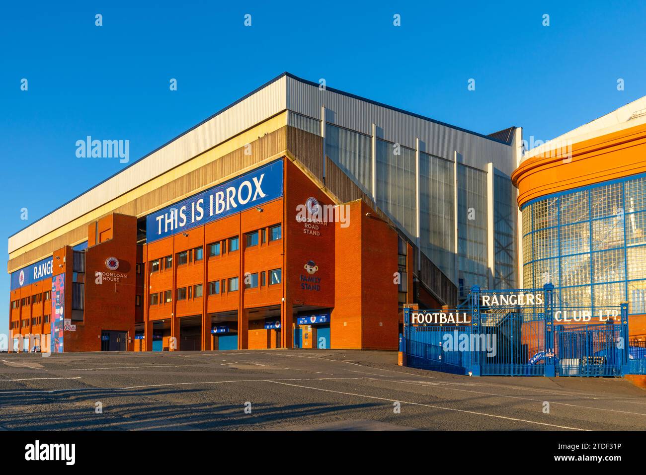 Ibrox Stadium, Glasgow Rangers FC, Glasgow, Scozia, Regno Unito, Europa Foto Stock