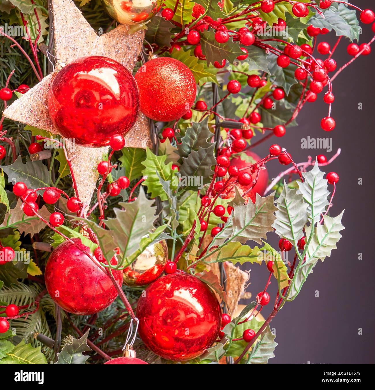 Il Natale e il Nuovo Anno decorazioni Foto Stock