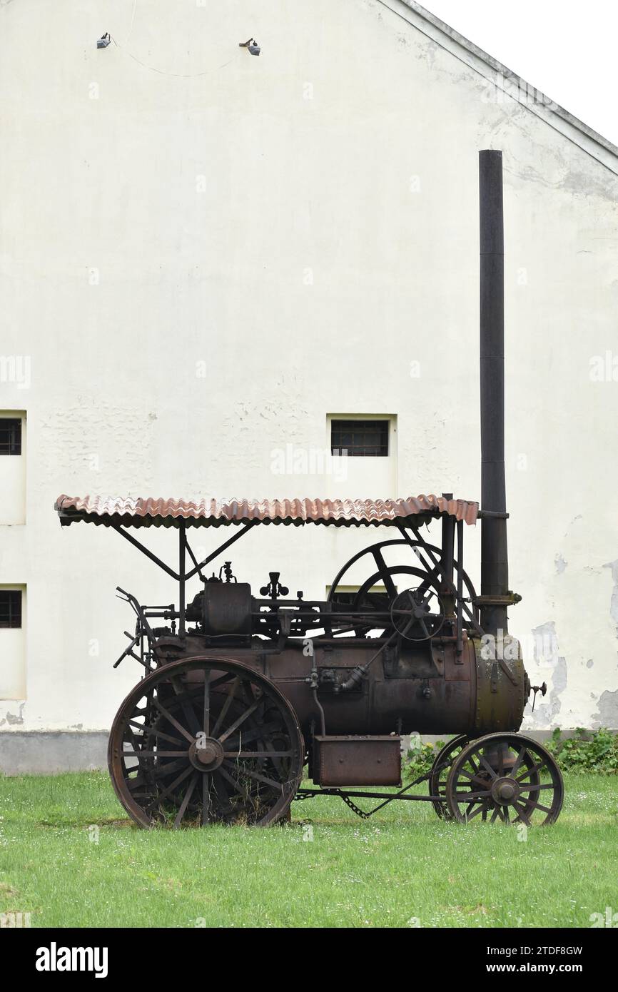 Motore a vapore a Kulpin, Serbia Foto Stock