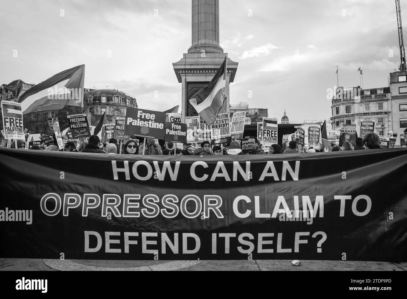 Dimostrazione pro-Palestina a Londra / Regno Unito Foto Stock