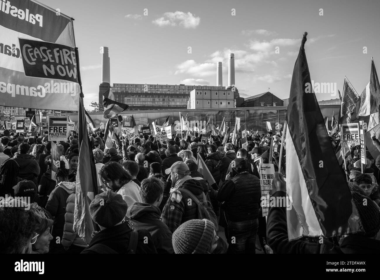 Dimostrazione pro-Palestina a Londra / Regno Unito Foto Stock