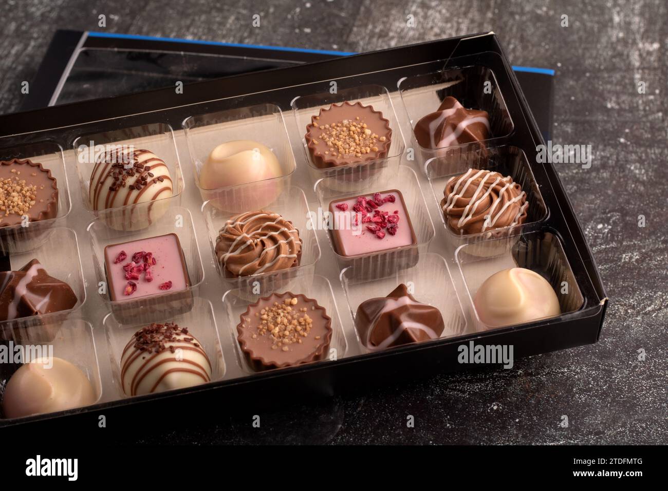 caramelle, cioccolato, assortimento, dessert - dolci, calorie, cacao, cibo, caramelle, cioccolato, assortimento, misto, delizia, nutrimento, eleganza, malsana Foto Stock