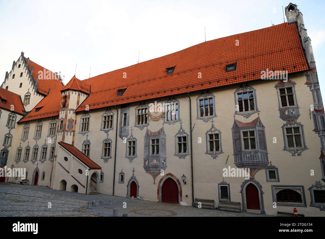 Il bellissimo castello di Hohes Schloss a Fussen, in Baviera Foto Stock