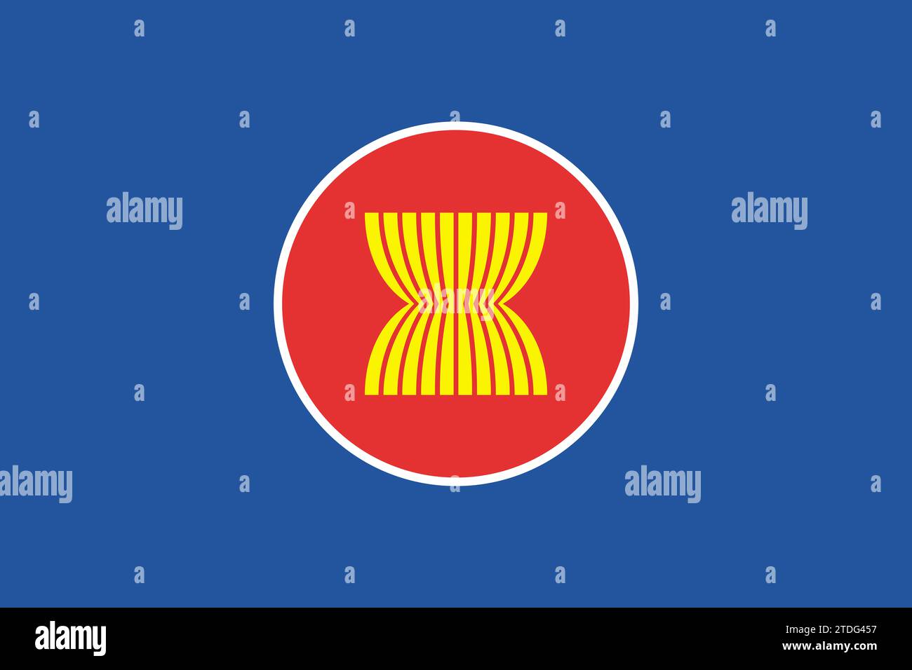 Bandiera dell'Associazione delle nazioni del sud-est asiatico Foto Stock