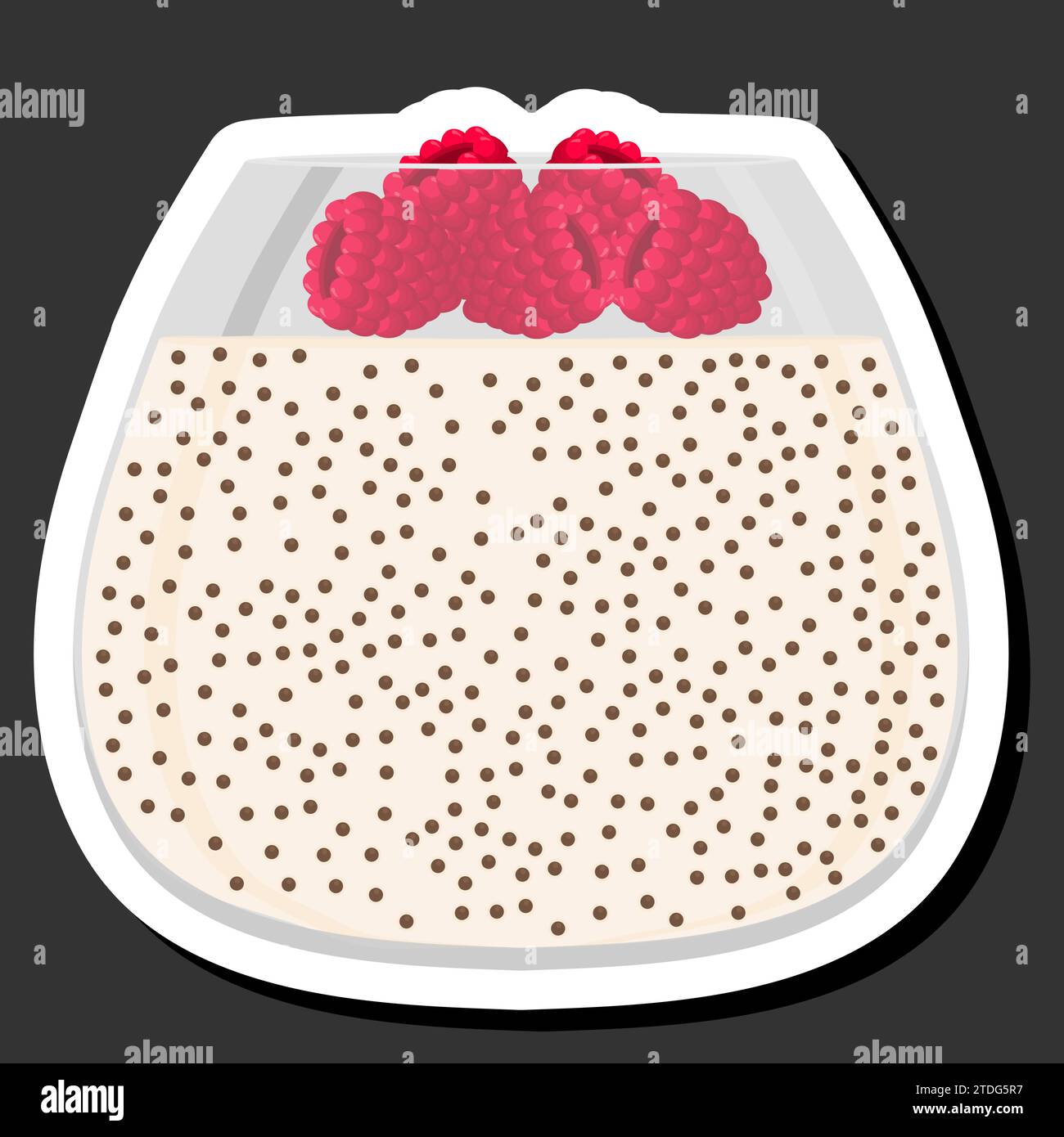 Illustrazione del dolce e gustoso budino a tema composto da vari ingredienti, budino di diversi alimenti commestibili, budino di design per questo pasto fresco Illustrazione Vettoriale