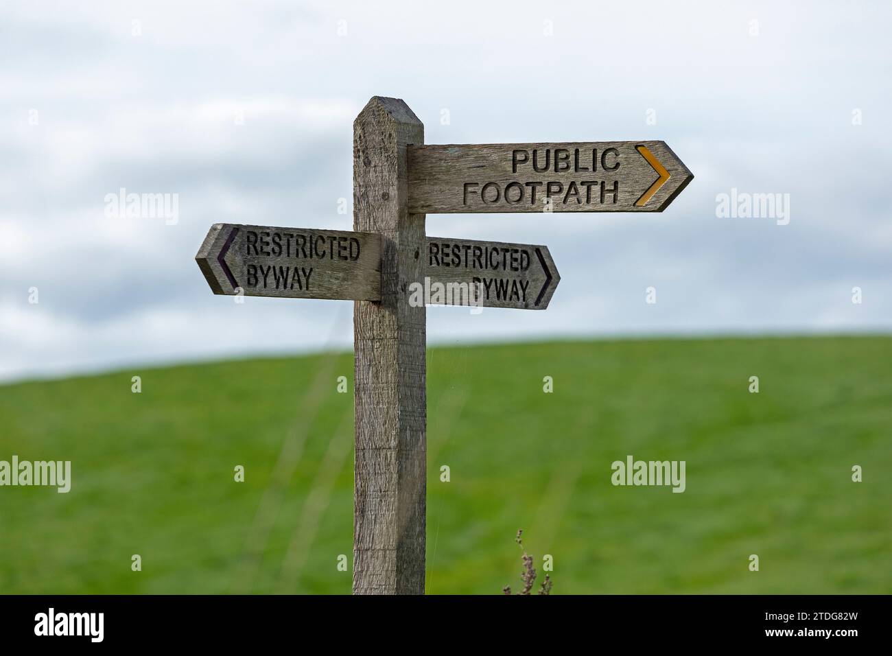 Cartello, Upper Beeding, South Downs, West Sussex, Inghilterra, gran Bretagna Foto Stock