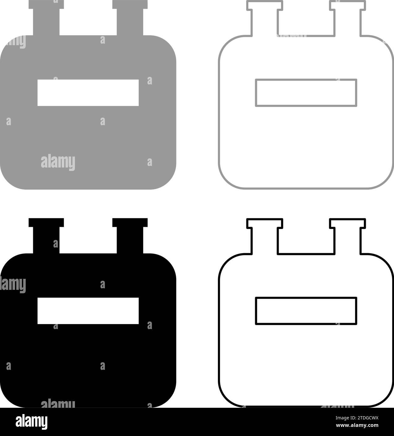 Icona set account contatore gas grigio nero illustrazione vettoriale immagine riempimento semplice contorno linea contorno sottile piatta Illustrazione Vettoriale