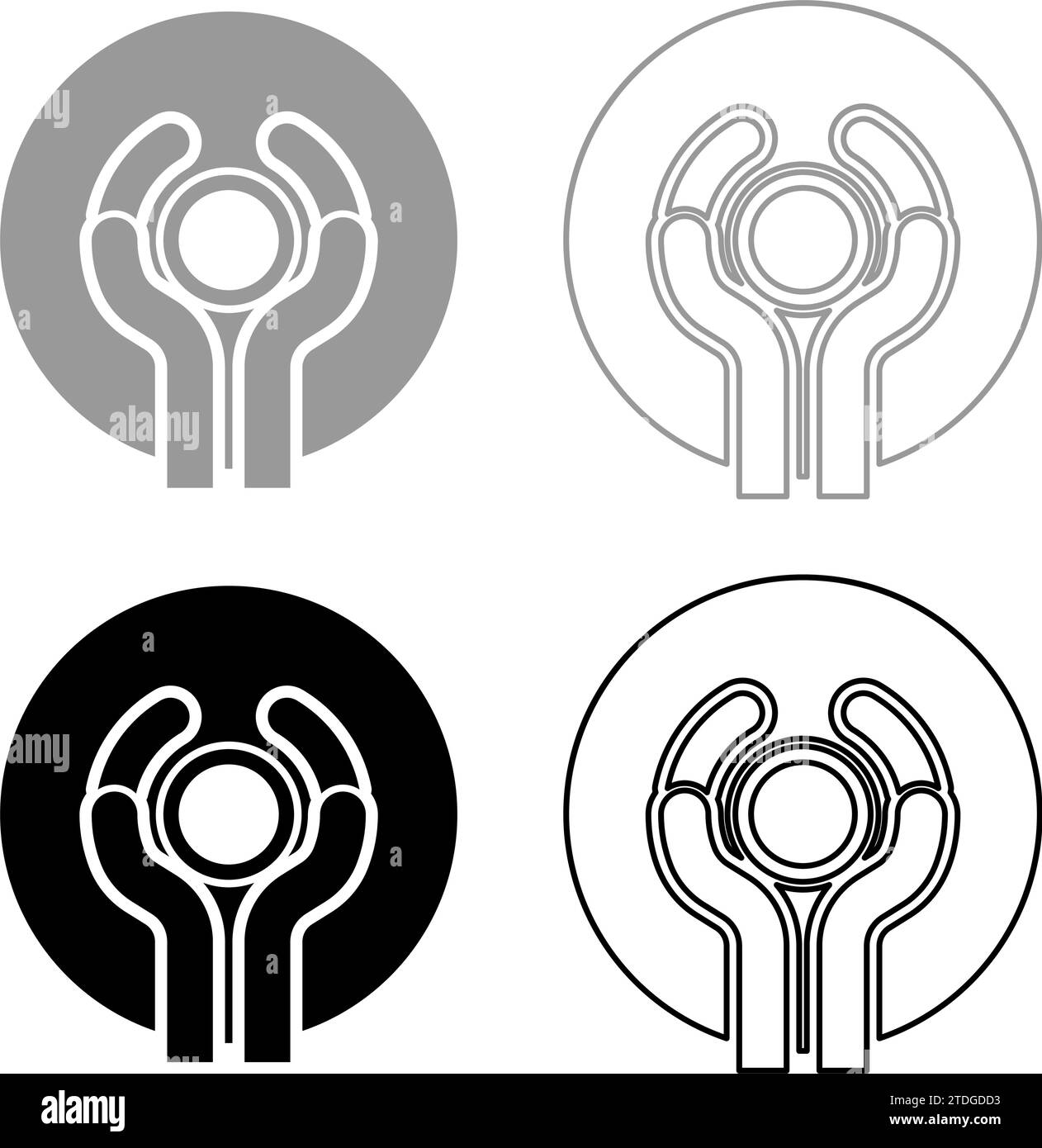 Laboratorio di arte ceramica Concept potter scolpisce il vaso di argilla sulla ruota di potter utilizza l'icona del set di idee ceramista per mani e braccia, grigio, nero, illustrazione vettoriale Illustrazione Vettoriale