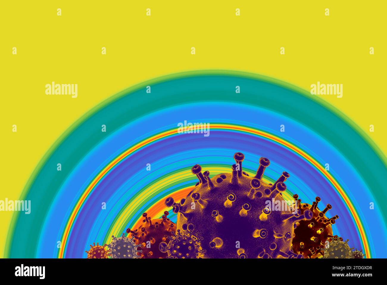 Contesto dell'epidemia di COVID-19 da Coronavirus. Smettere di diffondere la pandemia globale del Corona virus Foto Stock