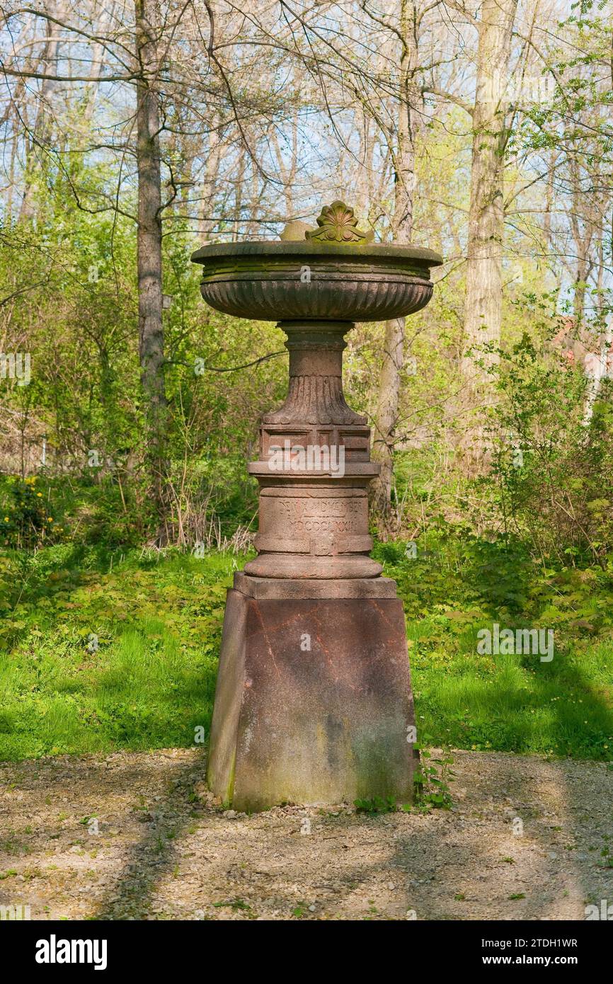 Parco del castello di Jahnishausen Foto Stock