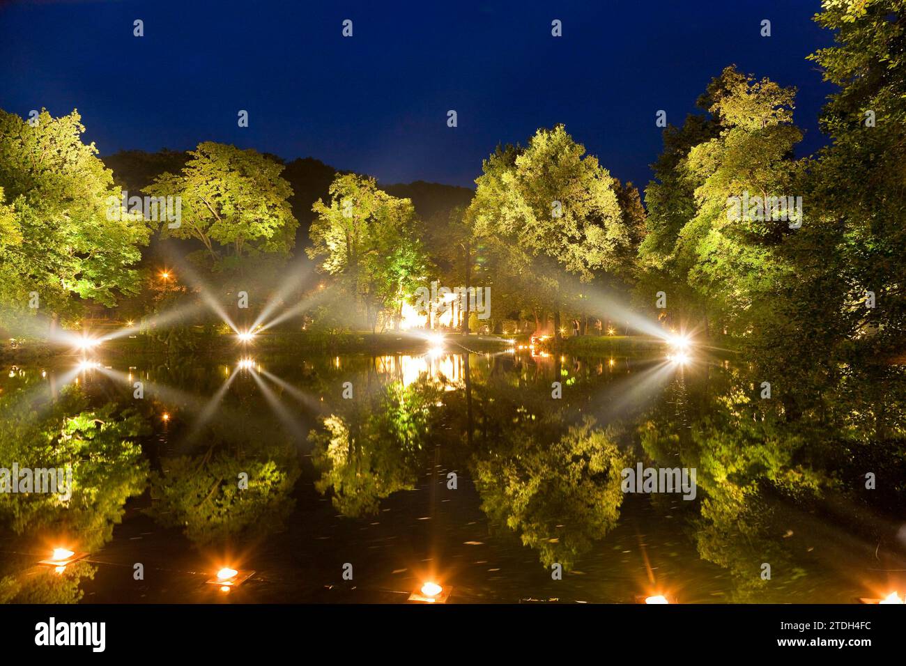 Notte al Castello di Pillnitz Foto Stock