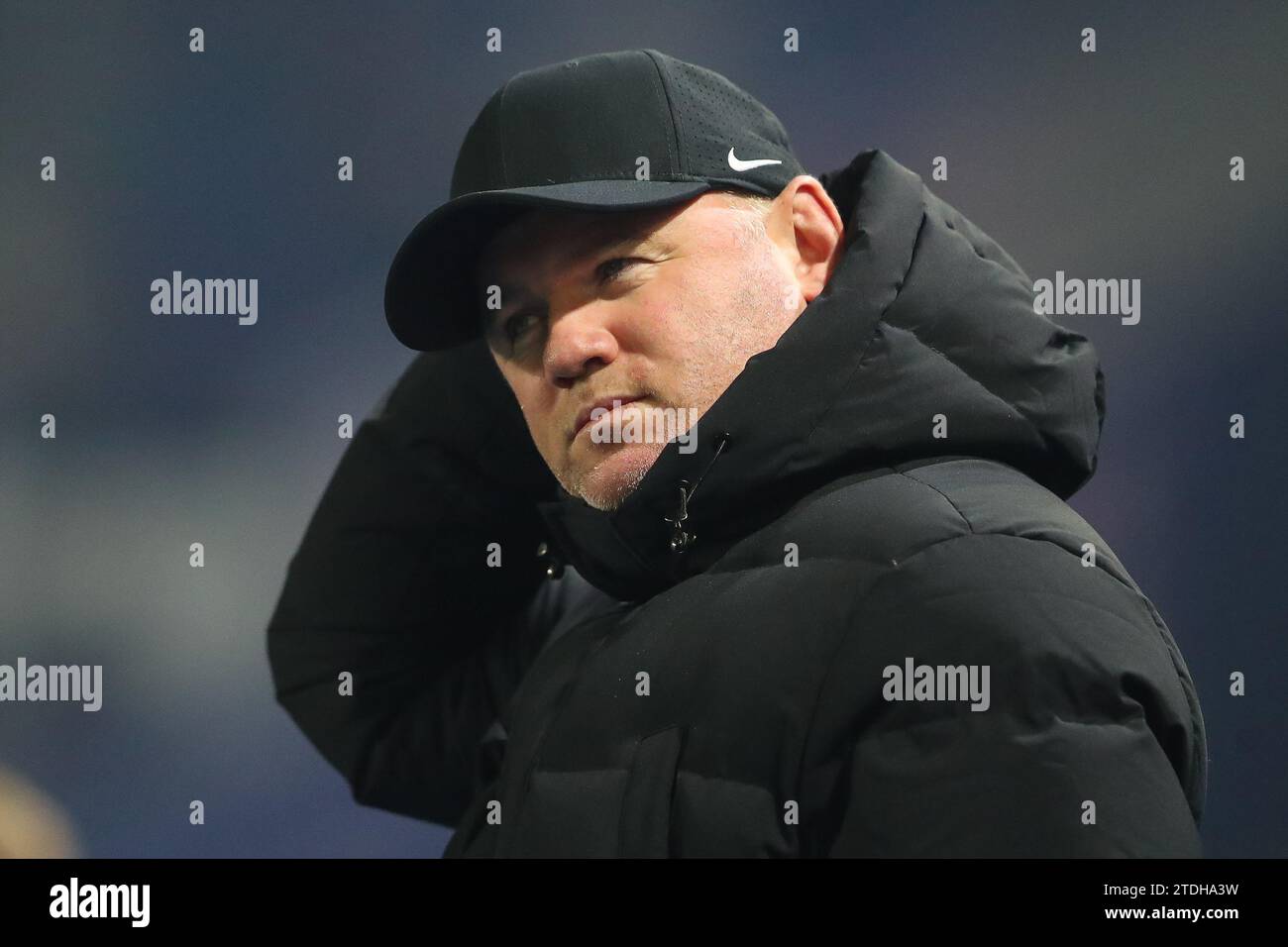 Wayne Rooney manager del Birmingham City durante il match per il campionato Sky Bet Birmingham City vs Leicester City a St Andrews, Birmingham, Regno Unito, 18 dicembre 2023 (foto di Gareth Evans/News Images) in, il 12/18/2023. (Foto di Gareth Evans/News Images/Sipa USA) credito: SIPA USA/Alamy Live News Foto Stock