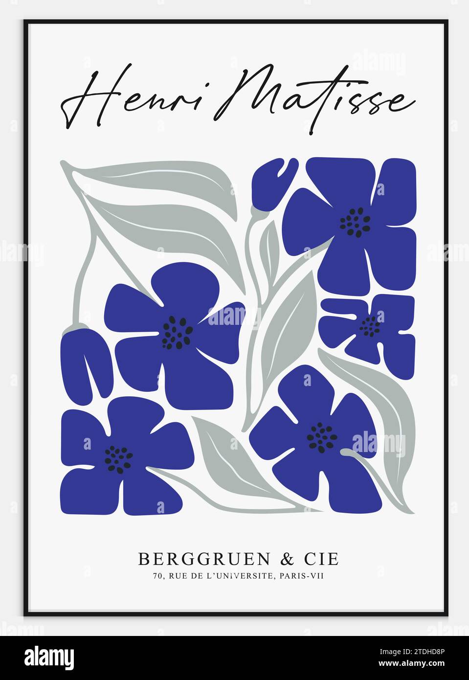 Contiene un set di arte astratta in stile Matisse, arte decorativa moderna, poster con illustrazione vettoriale. Illustrazione Vettoriale