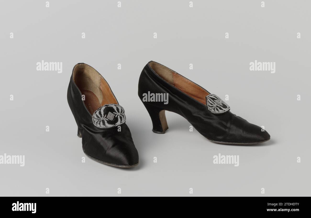 nero strass lucido con fiocco decorato high-heel Scarpe per donne
