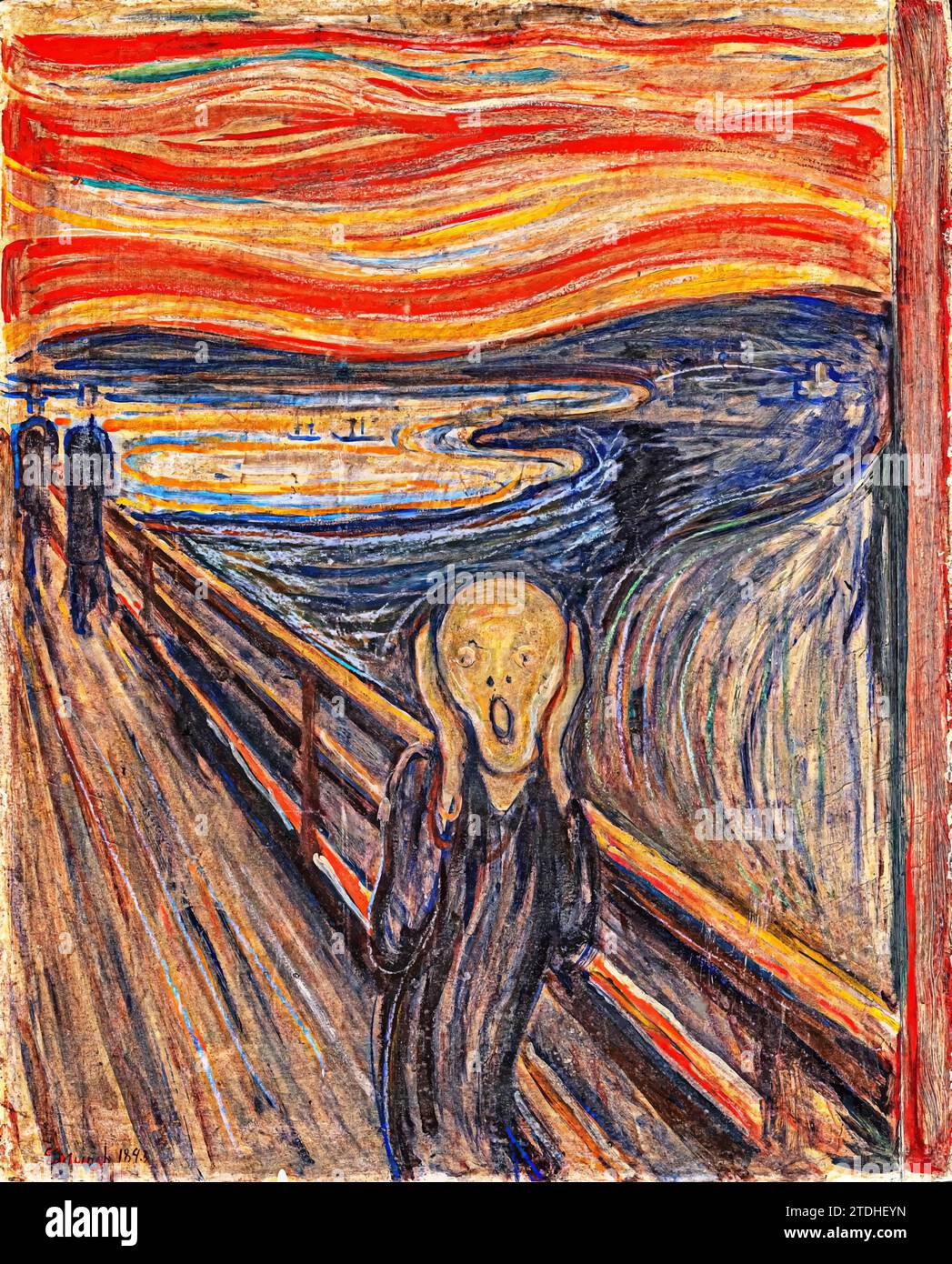 The Scream, 1893 (Pittura) dell'artista Munch, Edvard (1863-1944) / norvegese. Illustrazione Vettoriale