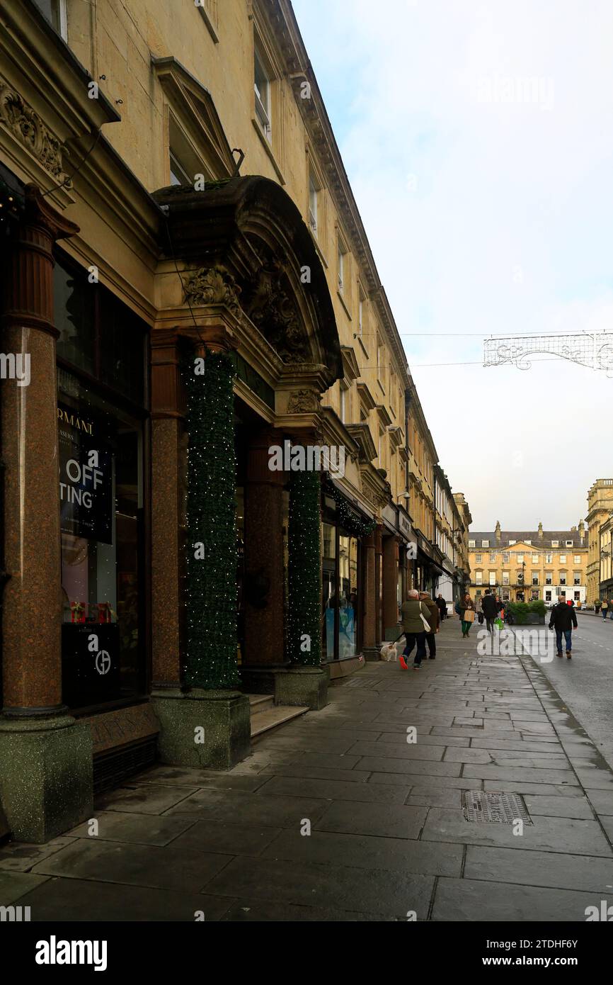 Milsom Street, Natale 2023 dicembre Foto Stock