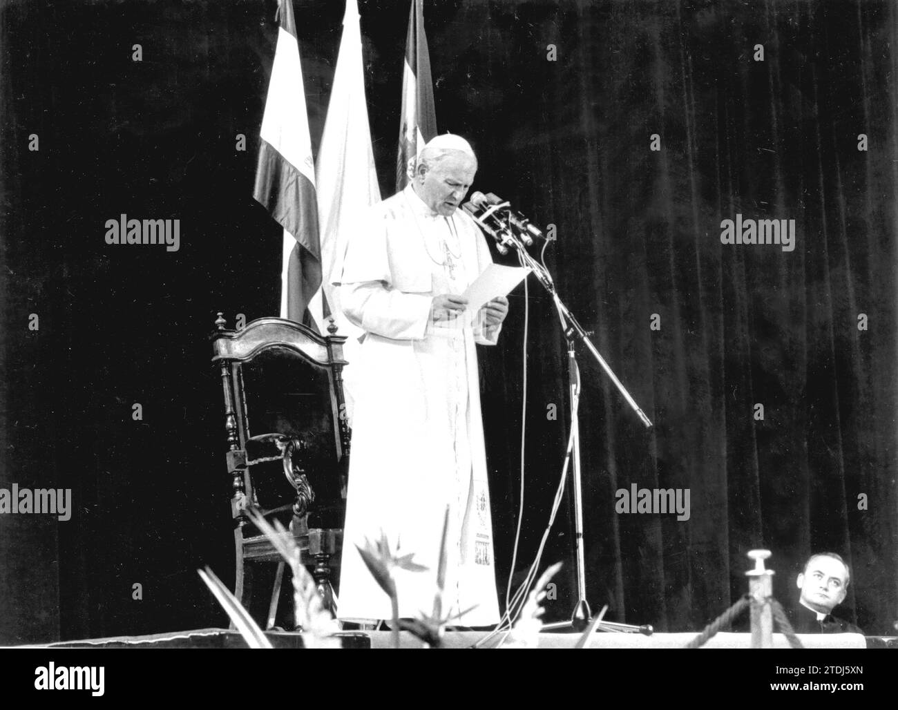 09/30/1982. Il viaggio di Giovanni Paolo II a Madrid. Crediti: Album / Archivo ABC / Luis Alonso Foto Stock