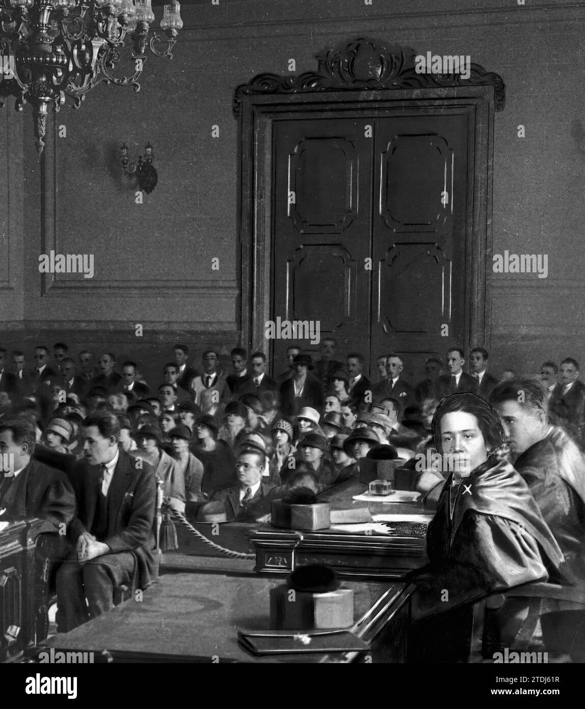 04/29/1925. L'avvocato Victoria Kent, la prima donna ad esercitare la professione legale in Spagna. Crediti: Album / Archivo ABC / Virgilio muro Foto Stock