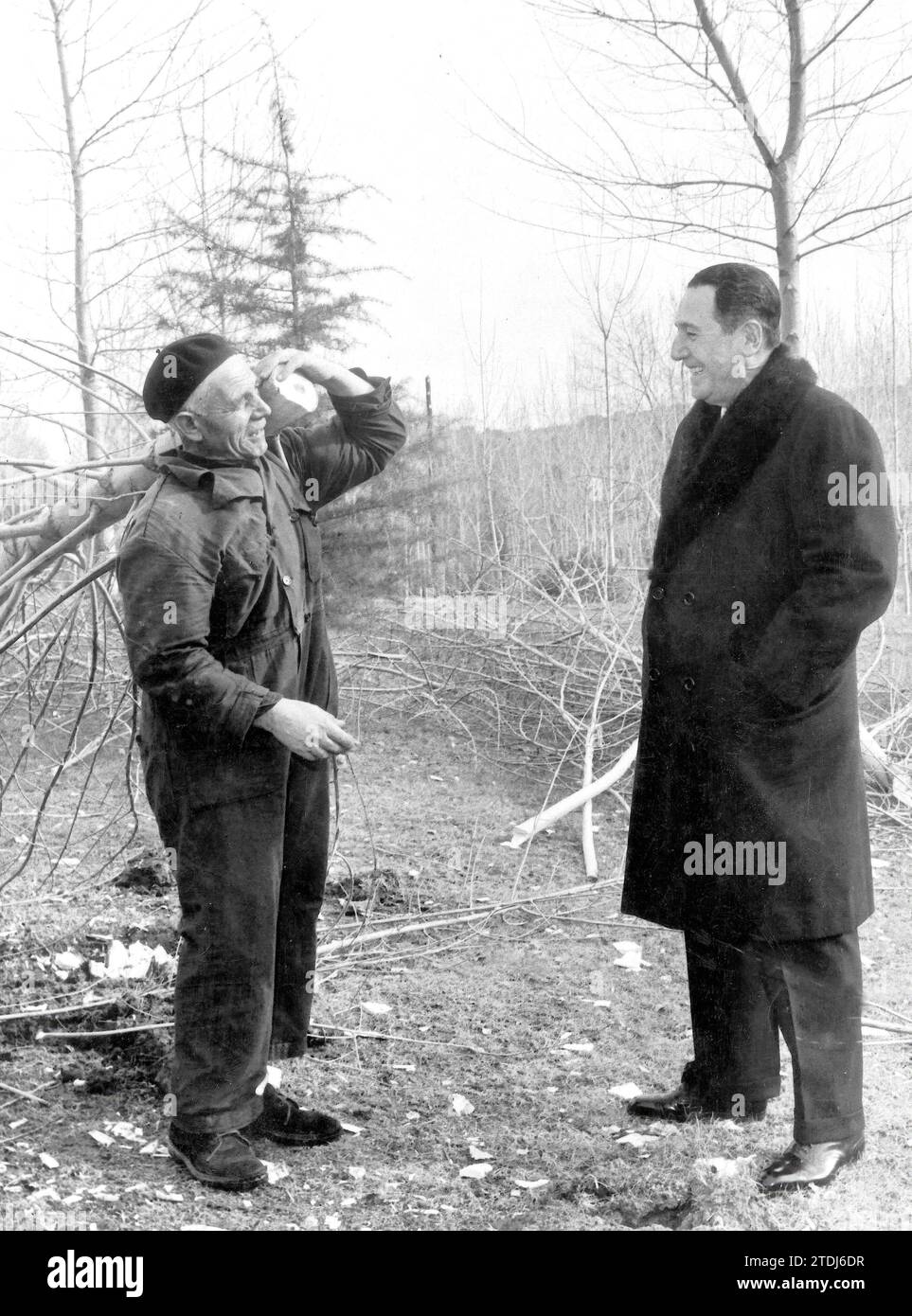 12/31/1959. Juan Domingo Perón nella sua casa di Madrid. Crediti: Album / Archivo ABC / Álvaro García Pelayo Foto Stock