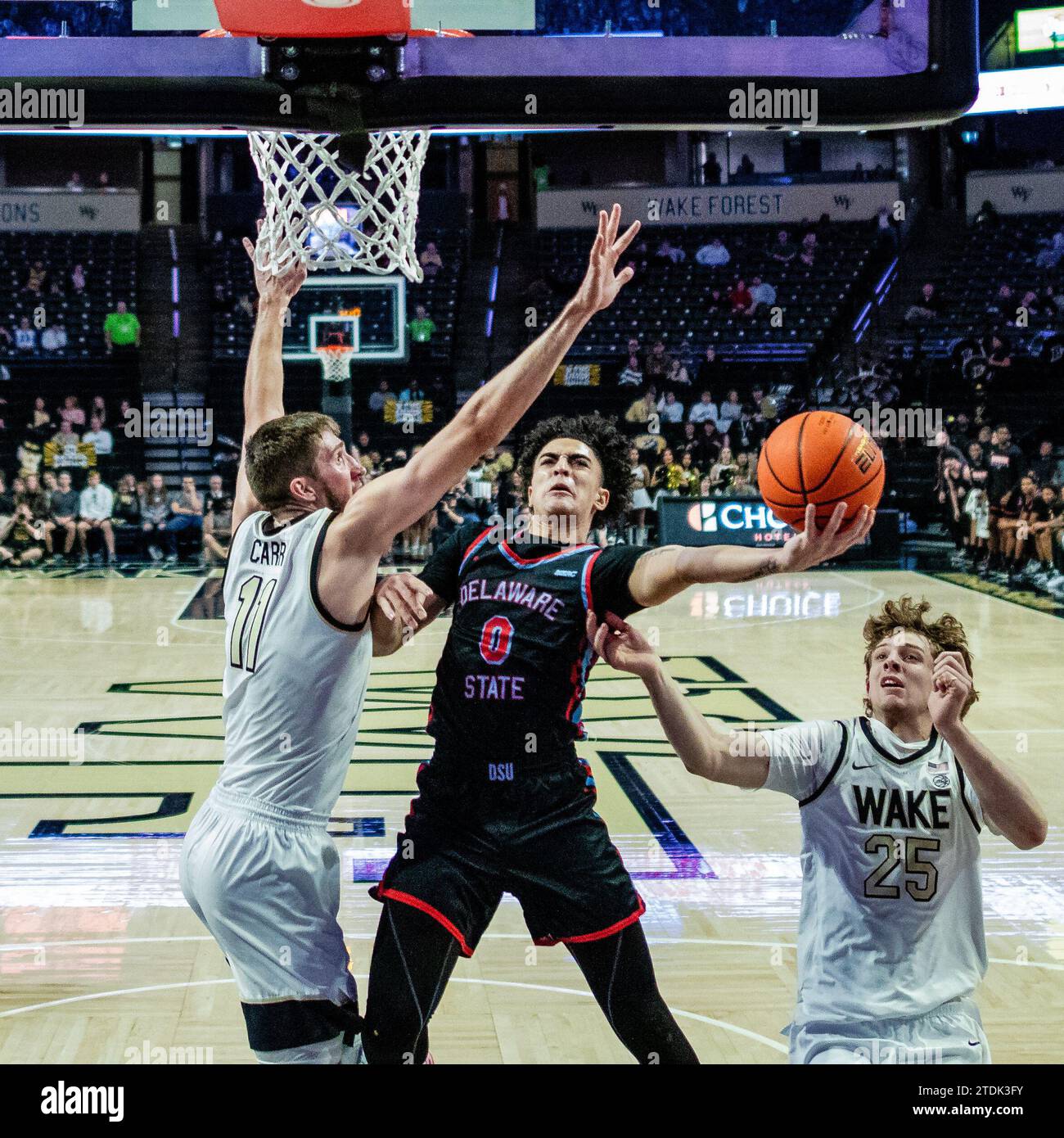 Winston-Salem, NC, USA. 18 dicembre 2023. La partita di pallacanestro NCAA al LJVM Coliseum di Winston-Salem, NC. (Scott Kinser/CSM). Credito: csm/Alamy Live News Foto Stock