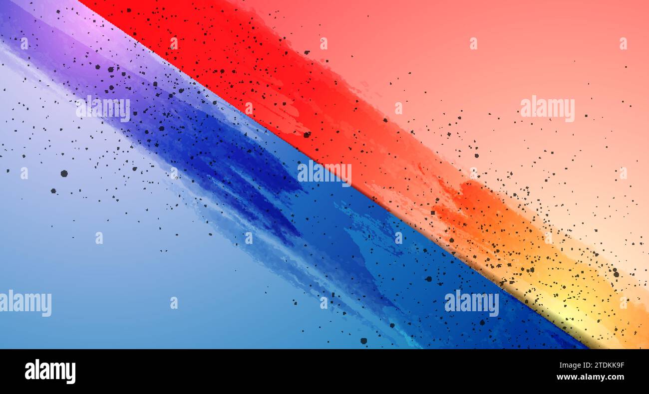 Sfondo grunge blu a contrasto con puntini neri. Design retro blot vettoriale Illustrazione Vettoriale