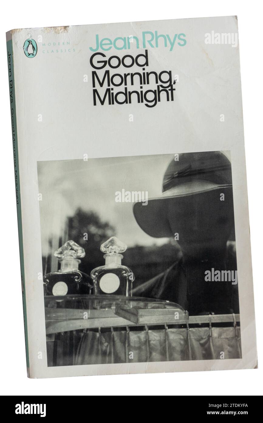 Buongiorno, libro cartaceo di mezzanotte, un romanzo modernista del 1939 dell'autore Jean Rhys Foto Stock