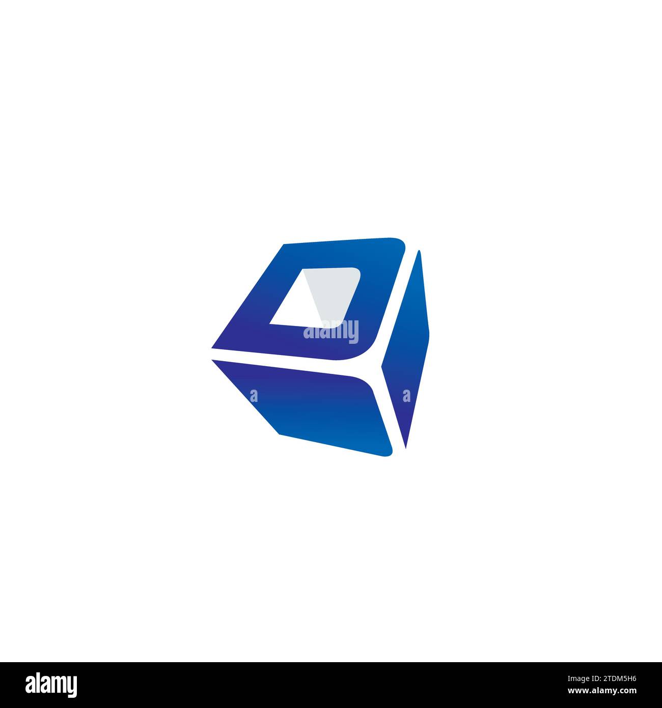 Logo D Box. Design moderno del logo Letter D. Illustrazione Vettoriale