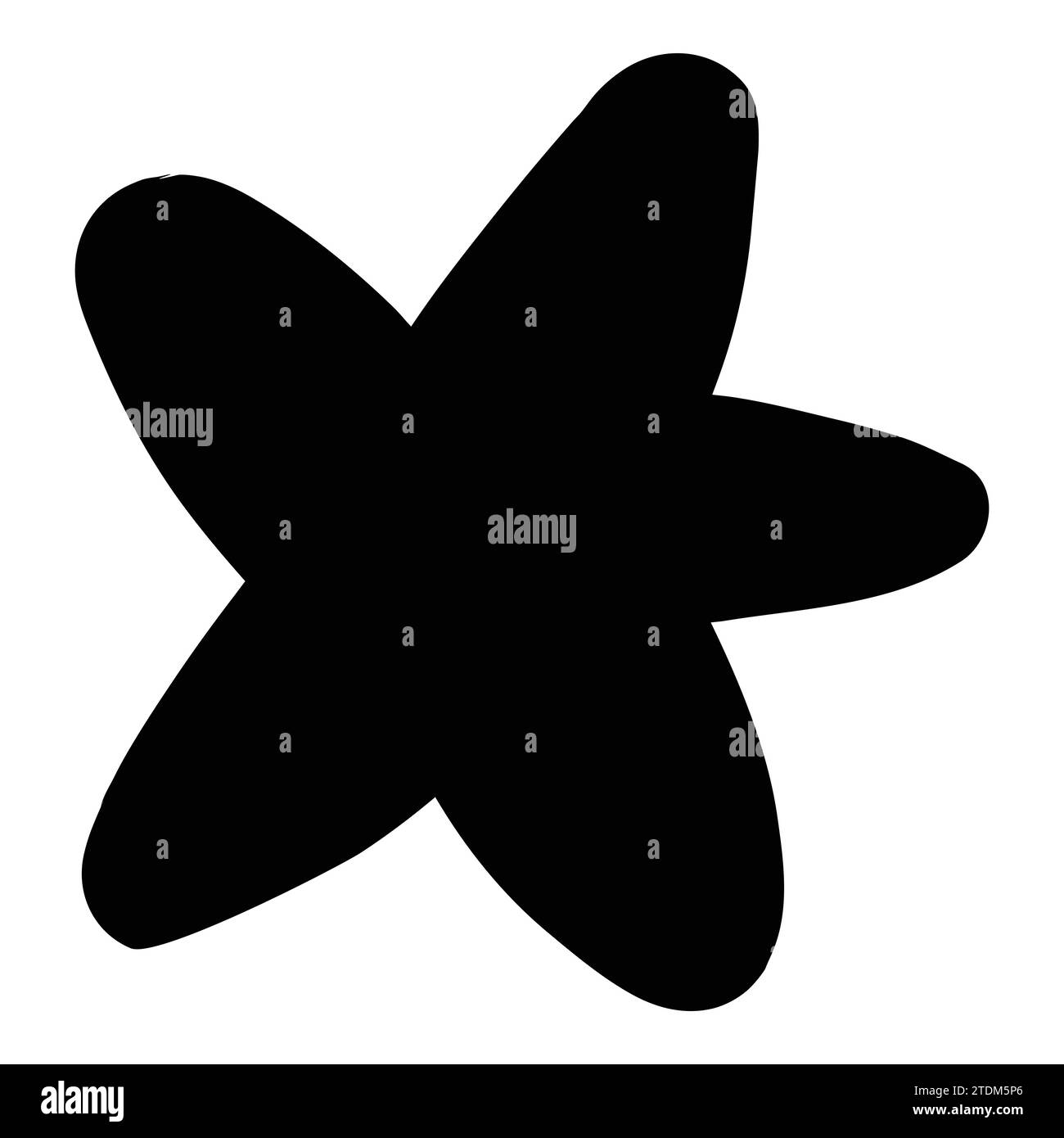 Vettore di stelle di doodle. Elementi disegnati a mano e isolati su sfondo bianco Illustrazione Vettoriale