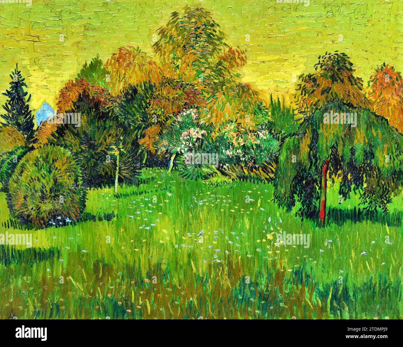 The Poets Garden, 1888 (Pittura) dell'artista Gogh, Vincent van (1853-90) / olandese. Illustrazione Vettoriale