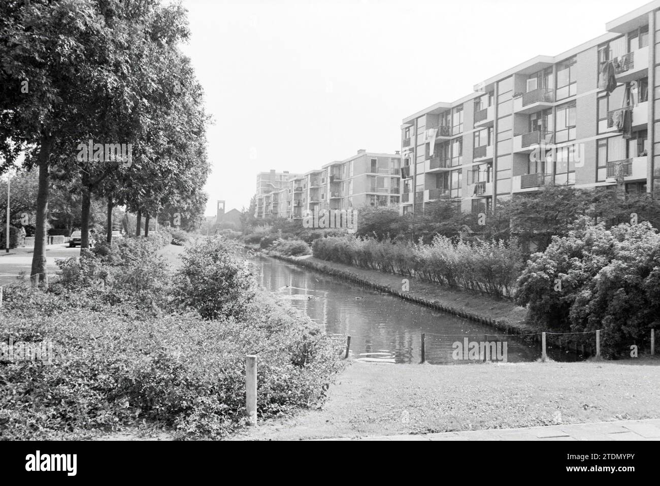 Vari luoghi Haarlemmermeer: Badhoevedorp. Sullo sfondo la Chiesa riformata olandese di Immanuël (demolita alla fine degli anni '1990), Sloterweg 83., Badhoevedorp, 02-09-1980, Whizgle News from the Past, su misura per il futuro. Esplora le narrazioni storiche, l'immagine dell'agenzia olandese olandese con una prospettiva moderna, colmando il divario tra gli eventi di ieri e quelli di domani. Un viaggio senza tempo che delinea le storie che plasmano il nostro futuro Foto Stock