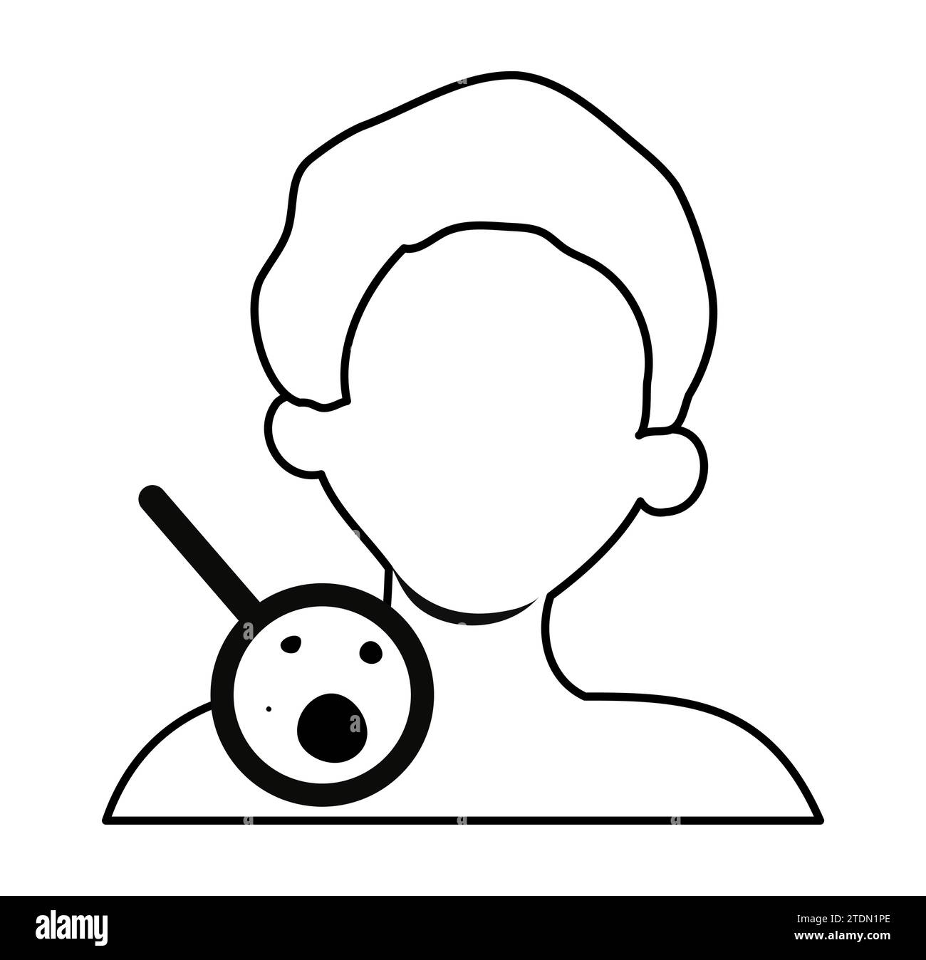 Diagnosi di melanoma esame dermatologico icona illustrazione vettoriale Illustrazione Vettoriale