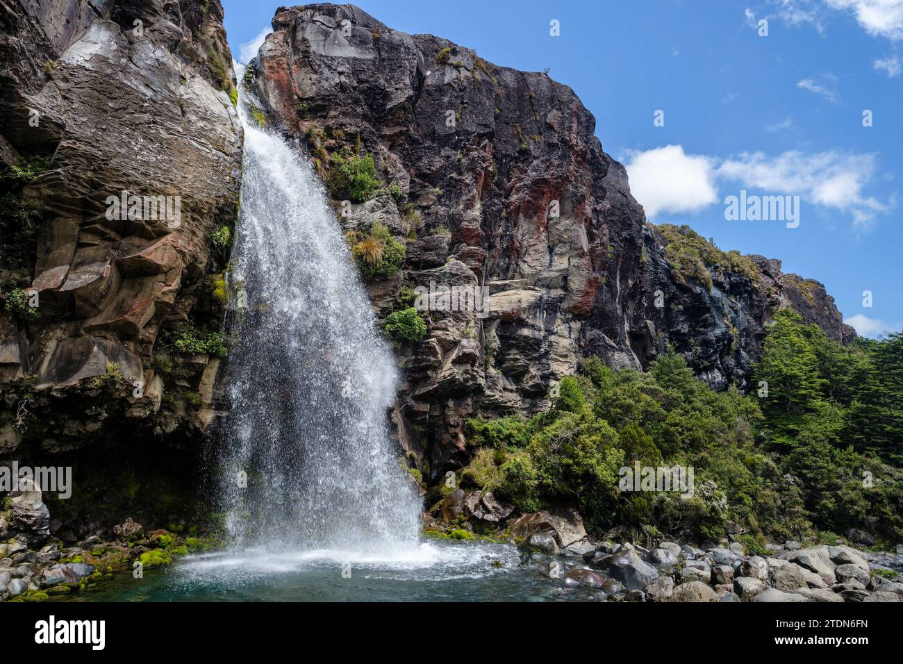 Cascate di Taranaki, Parco Nazionale di Tongariro, Manawatu-Whanganui, Isola del Nord, nuova Zelanda Foto Stock