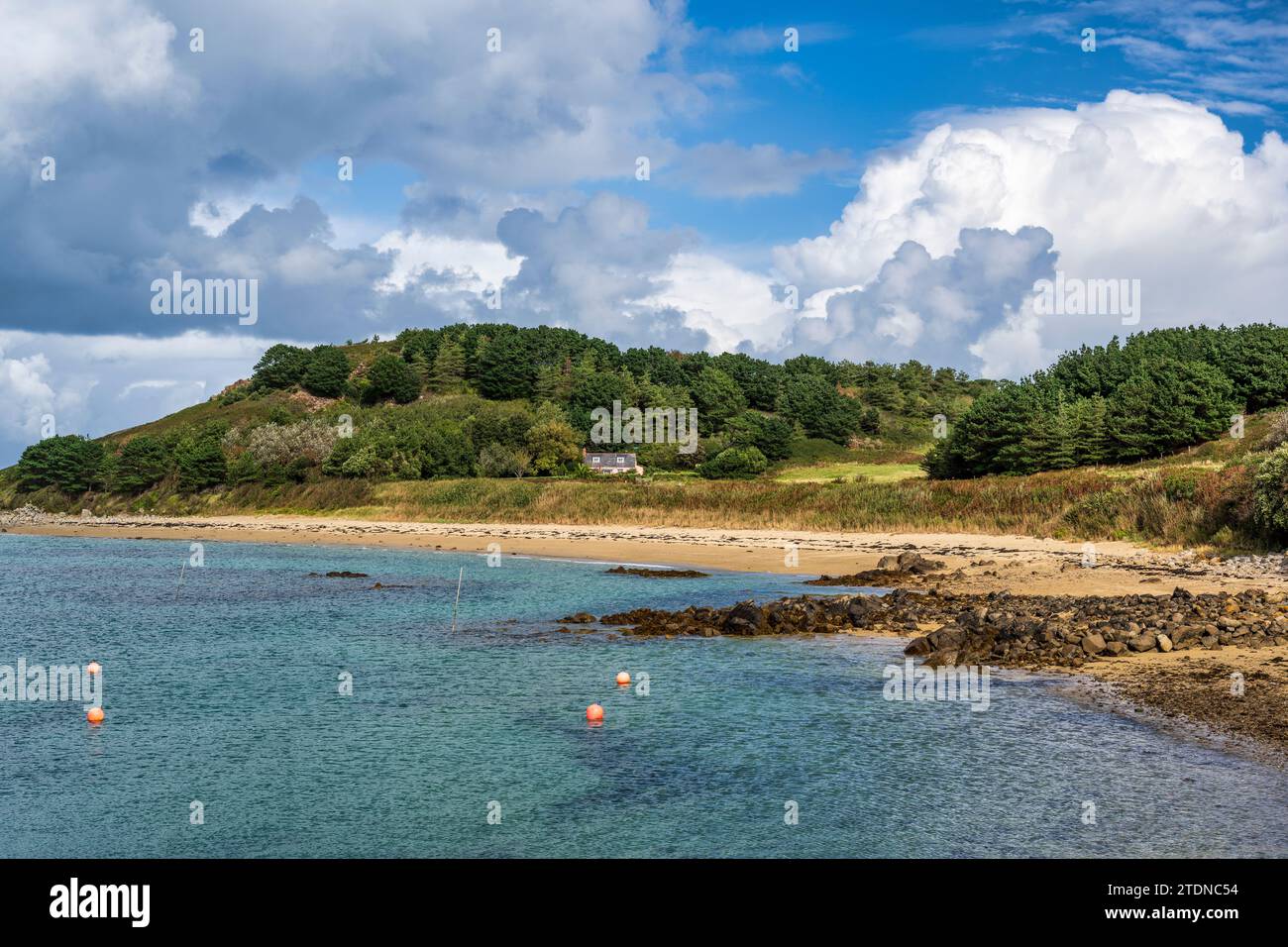 Fisherman's Beach a Herm, Bailiwick of Guernsey, Isole del Canale Foto Stock