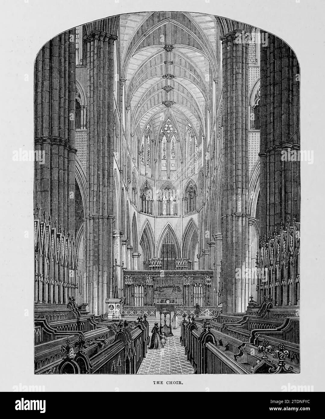 The Choir Westminster Abbey dal libro ' Cathedrals, Abbeys and churches of England and Wales : Descriptive, Historical, Pictorial' volume 1 di Bonney, T. G. (Thomas George), 1833-1923; Publisher London : Cassell 1890 Foto Stock