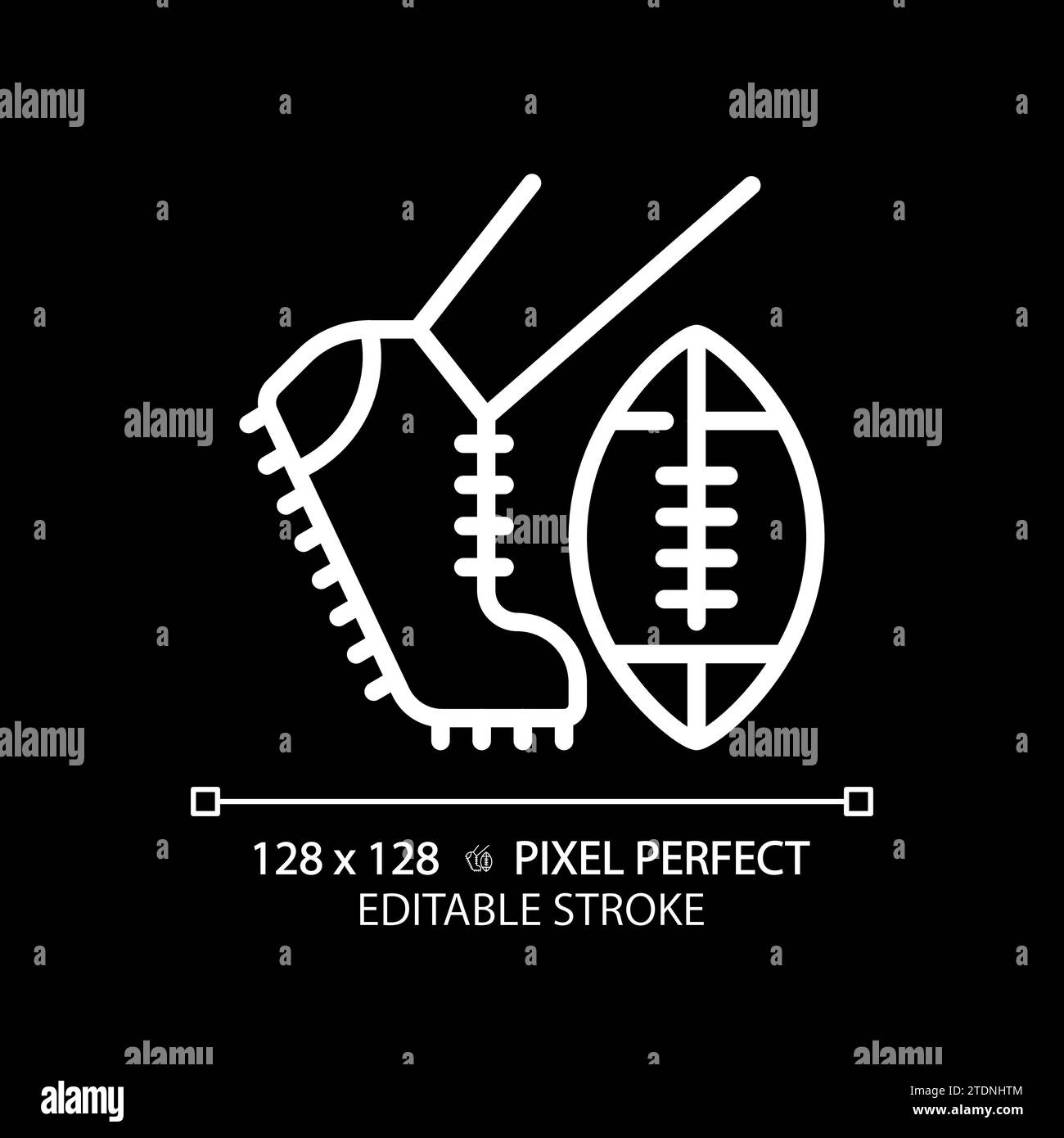 Icona lineare bianca per tema scuro Illustrazione Vettoriale