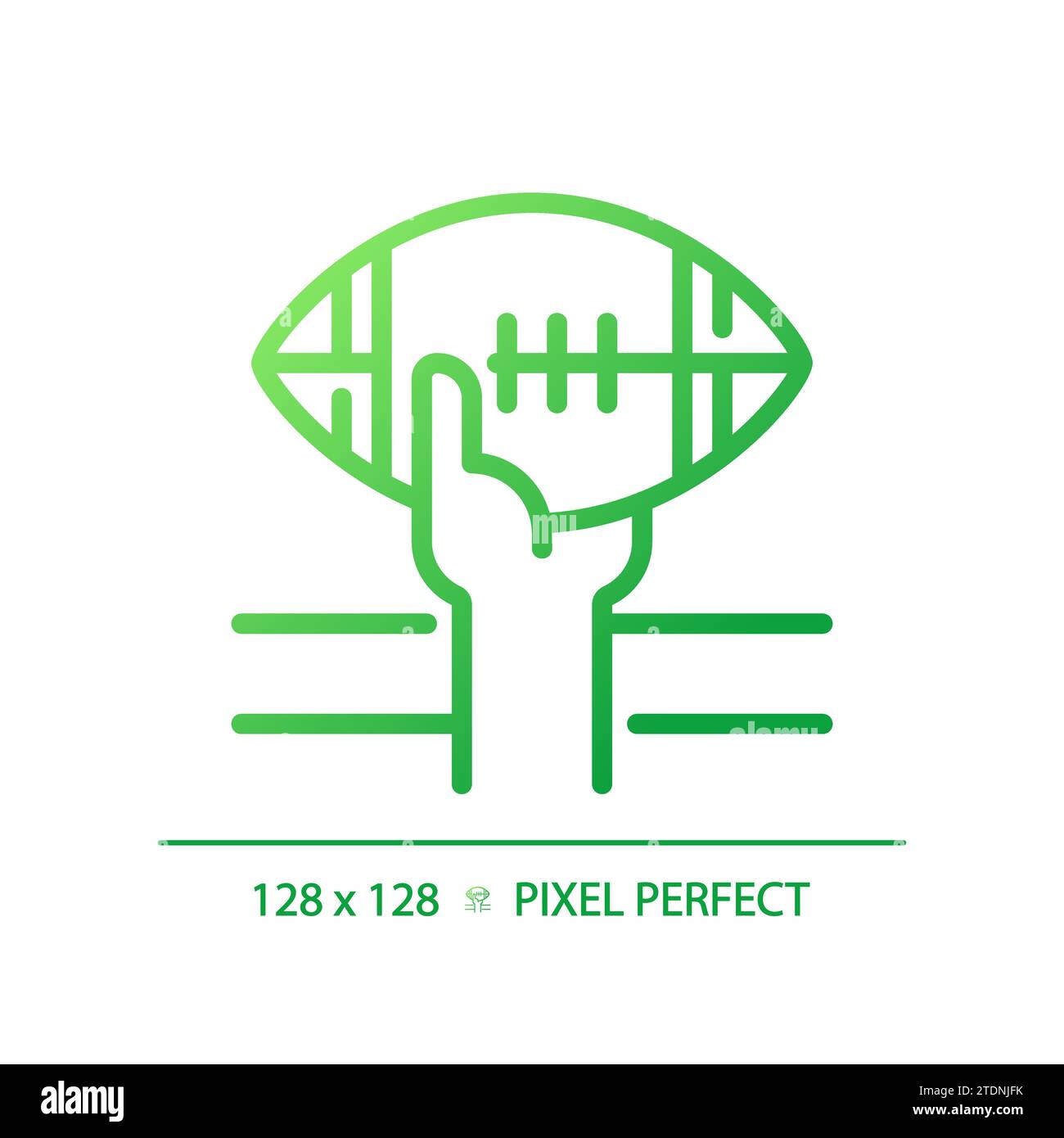 Icona del vettore lineare del gradiente di touchdown Illustrazione Vettoriale