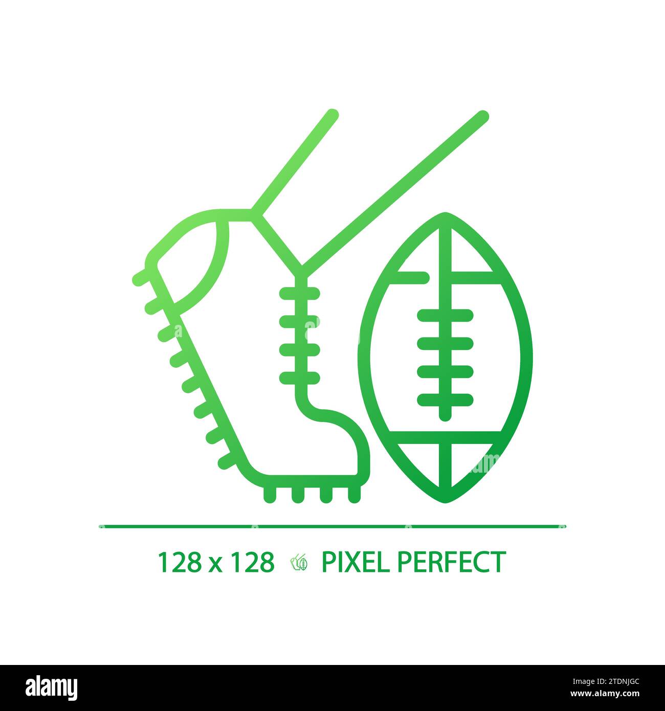 Icona vettore lineare gradiente di kickoff Illustrazione Vettoriale