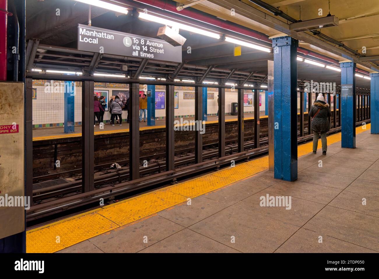 la vie dans le métro de New York - vita sulla metropolitana di New York Foto Stock