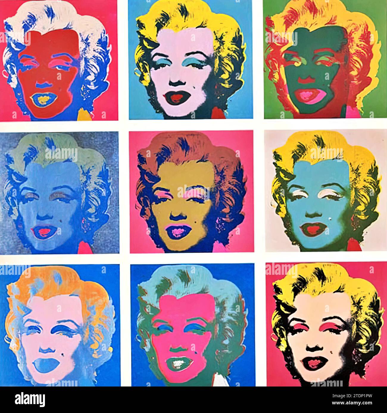 Marilyn Monroe, 1964 dell'artista Warhol, Andy (1928-87) / americano. Illustrazione Vettoriale