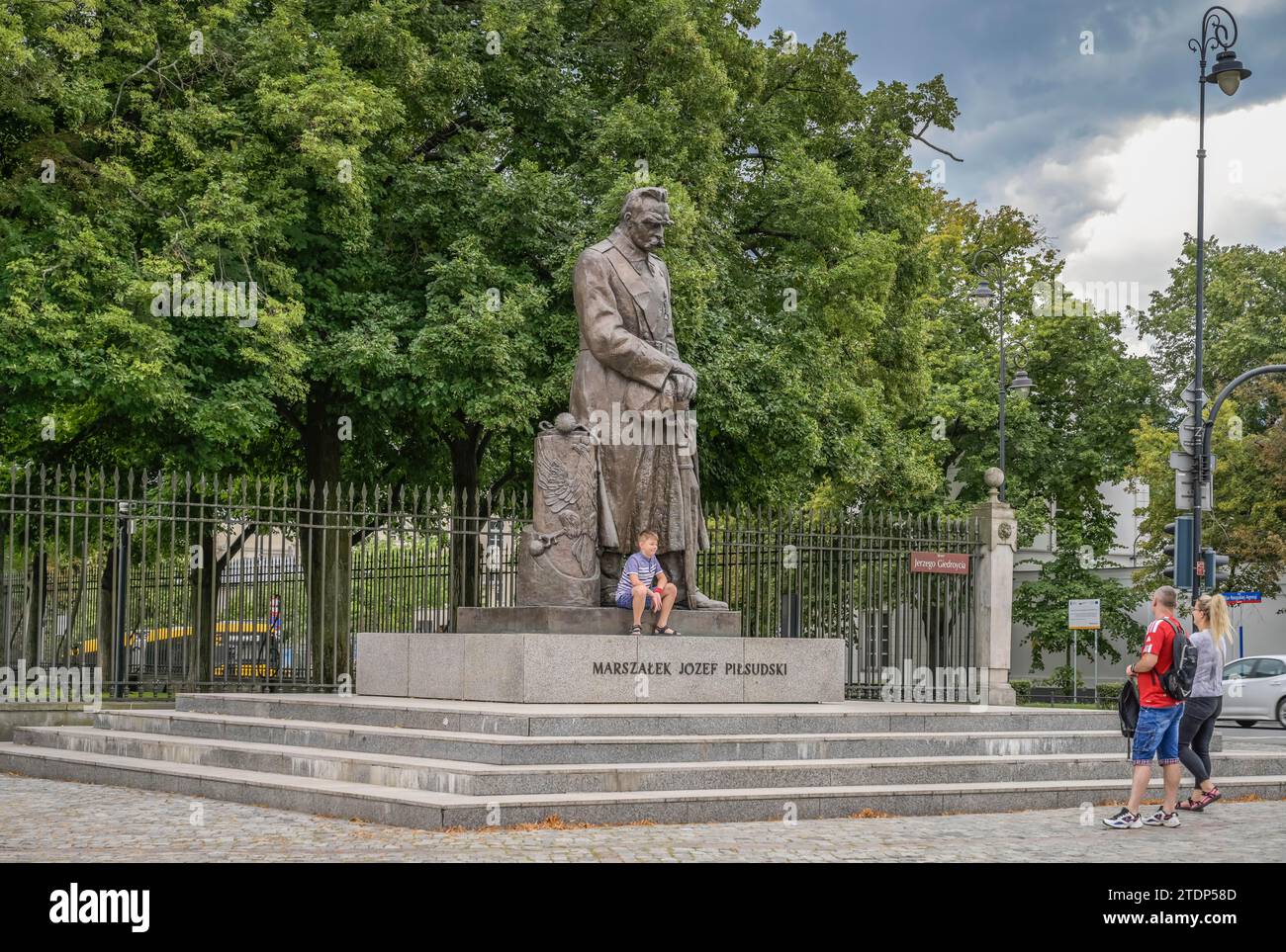 Denkmal Josef Pilsudski, Belwederska, Warschau, Woiwodschaft Masowien, Polen Foto Stock
