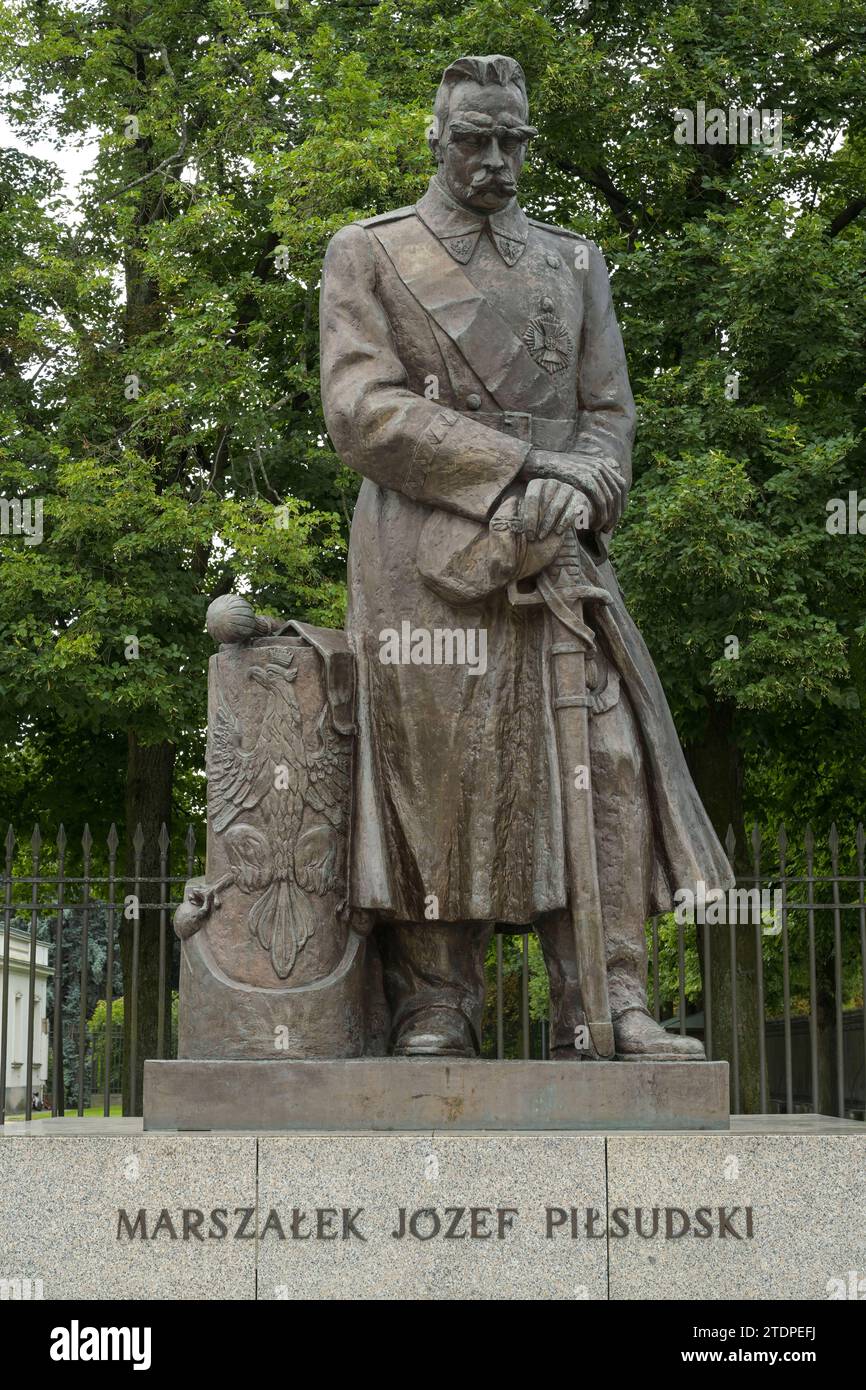 Denkmal Josef Pilsudski, Belwederska, Warschau, Woiwodschaft Masowien, Polen *** Monumento a Josef Pilsudski, Belwederska, Varsavia, Voivodato del Mazovio, Polonia Foto Stock