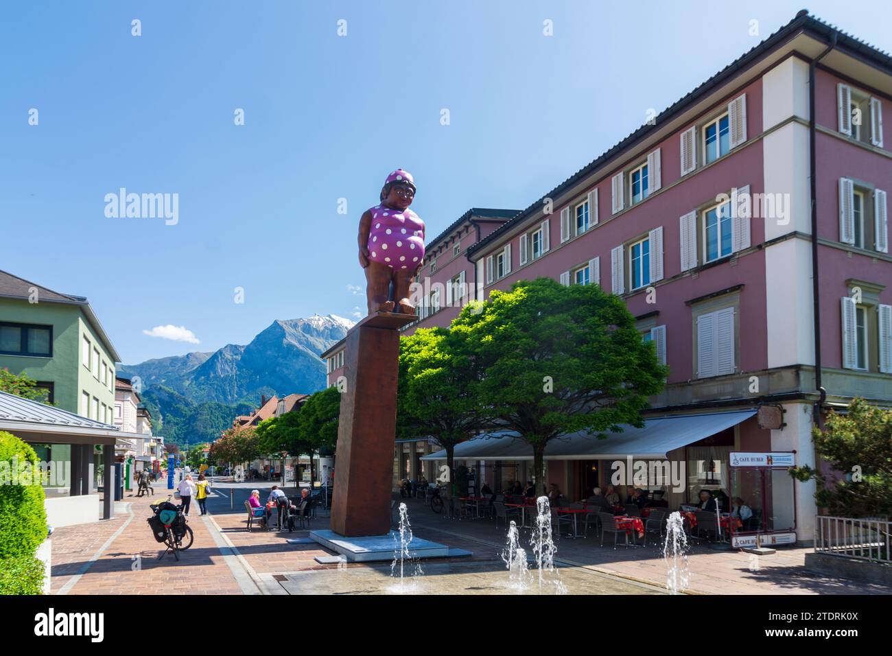 Bad Ragaz: Zona pedonale nel Sarganserland, St Gallen, Svizzera Foto Stock
